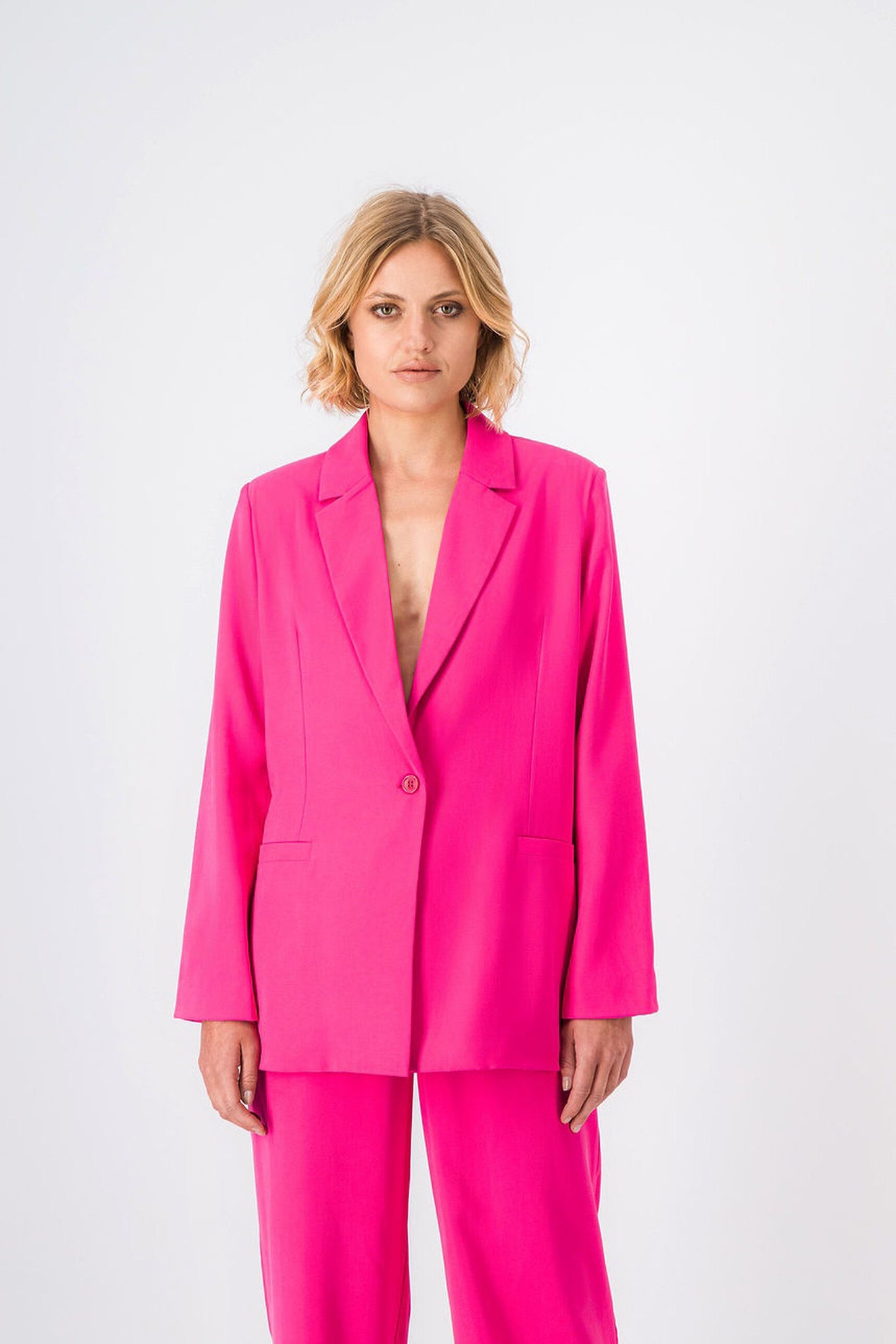 Veste tailleur droite ROSA FRESH PINK