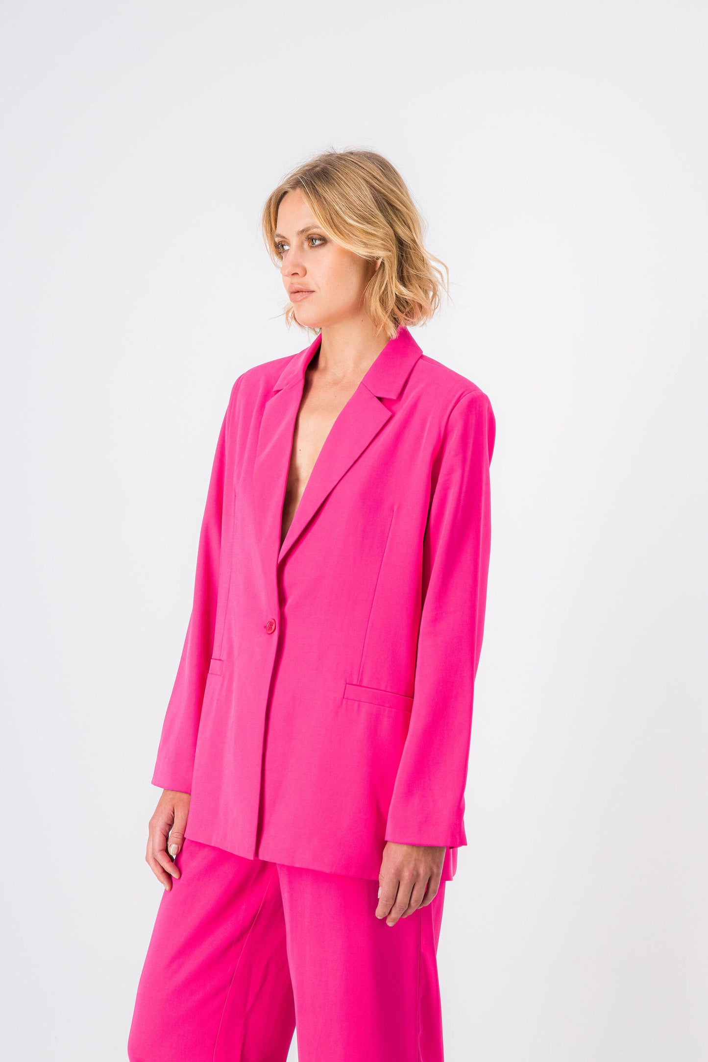 Veste tailleur droite ROSA FRESH PINK