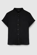 Chemise manches courtes en viscose C-ELLIE NOIR