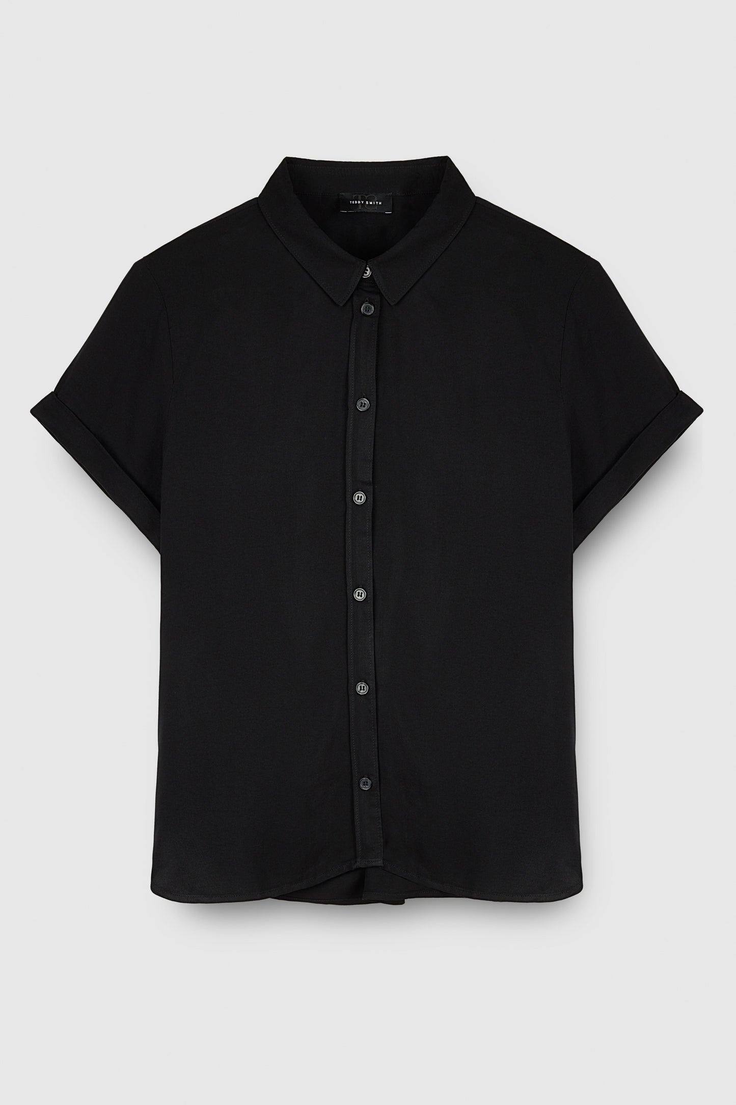 Chemise manches courtes en viscose C-ELLIE NOIR