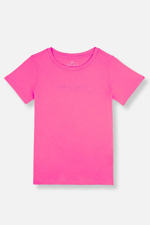 T-shirt col rond NEW TICIA MC JR FRESH PINK