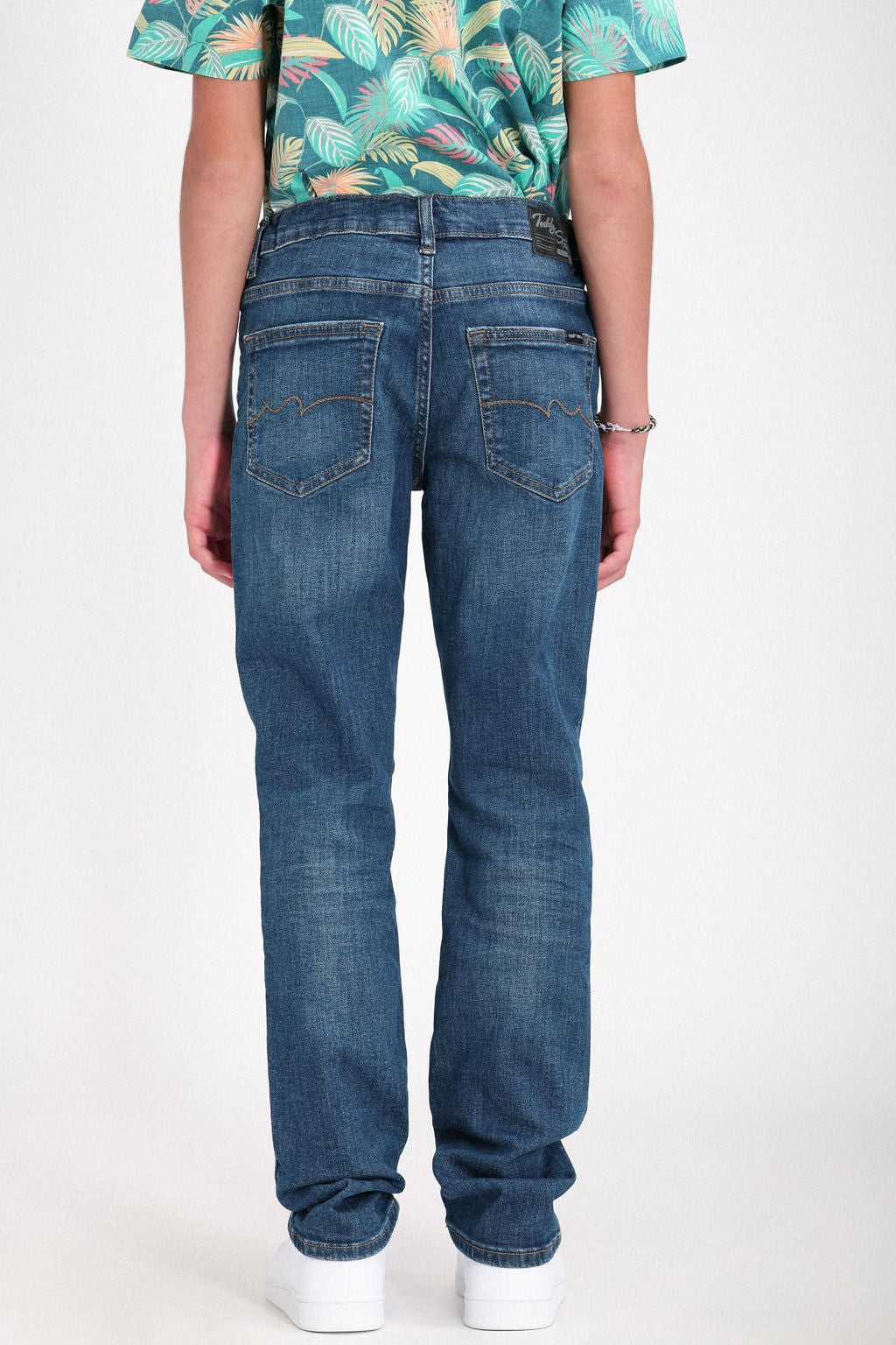 Jean coupe 5 poches SLIM BOY JR VINTAGE/INDIGO