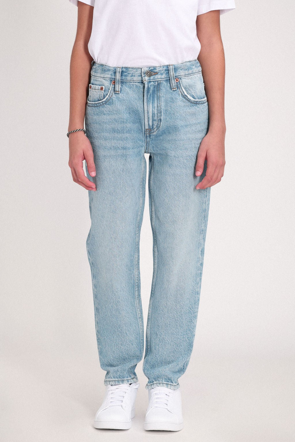 Jean coupe 5 poches DAD PANT JR FRIPP/INDIGO CLAIR