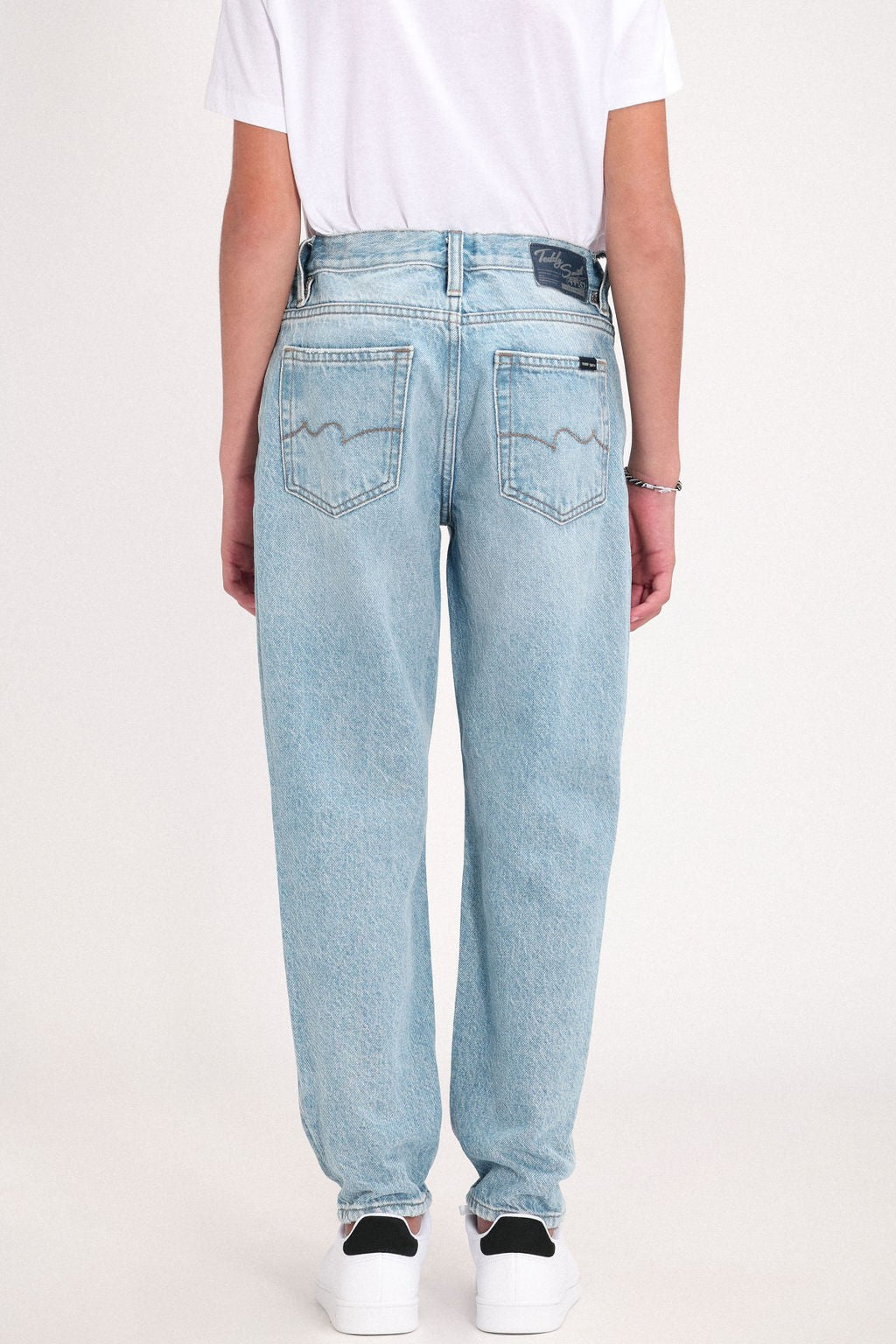 Jean coupe 5 poches DAD PANT JR FRIPP/INDIGO CLAIR