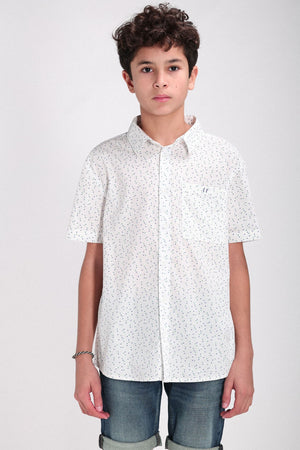 Chemise manches courtes C-HOOK MC JR BLANC