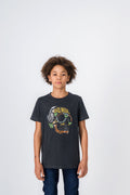 T-shirt col rond SKULLY MC JR MELANGE BLACK