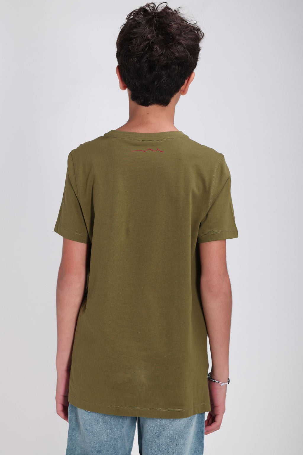 T-shirt col rond manches courtes T-NEO MC JR TROPICAL OLIVE