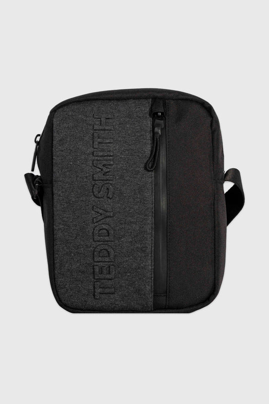 Achat Sac bandoulière en tissu recyclé SAPHYR MELANGE BLACK