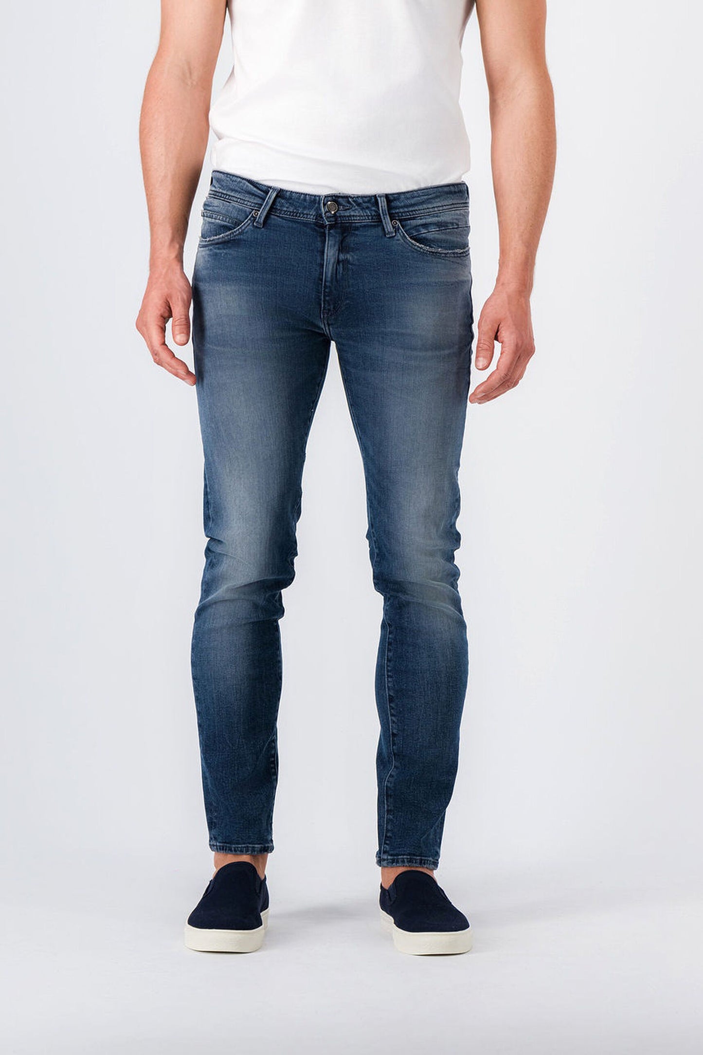 Jean denim coupe regular slim JIM SLIM OLD/ENCRE