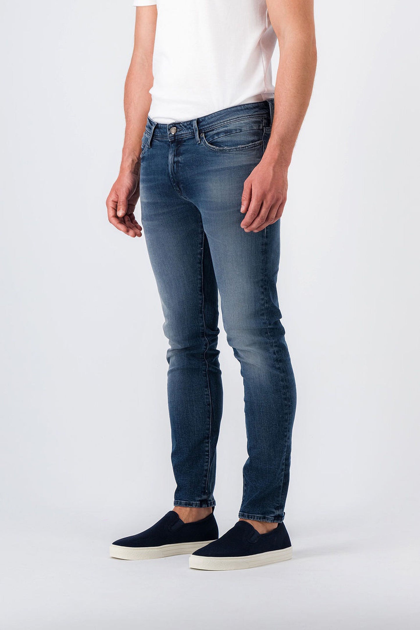 Jean denim coupe regular slim JIM SLIM OLD/ENCRE