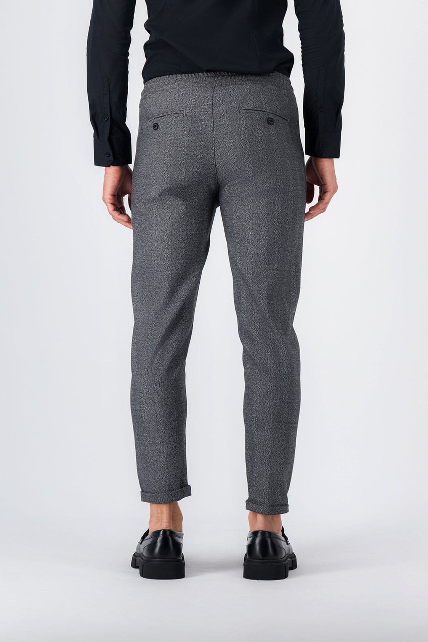 Pantalon coupe slim PHARREL MELANGE BLACK