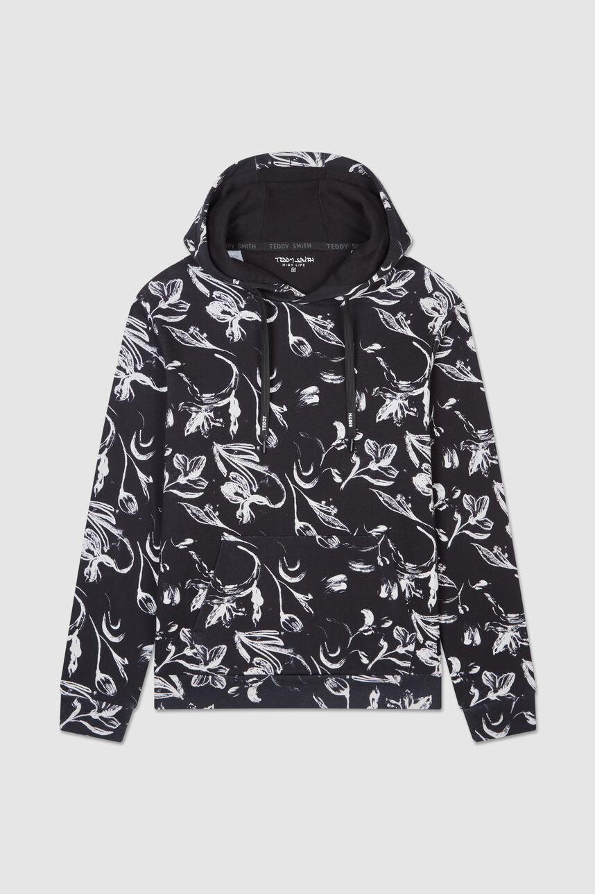 Sweat à capuche à motif LANE HOODY CHARBON