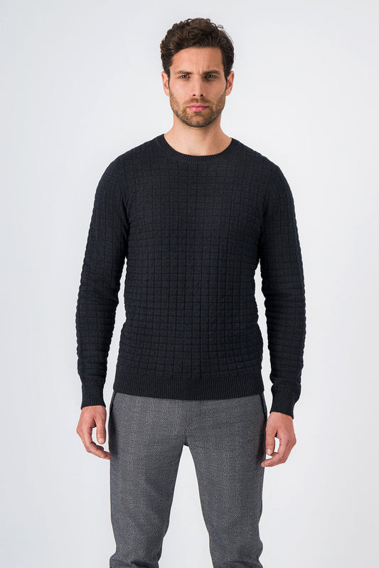 Achat Pull col rond ONYX MELANGE BLACK