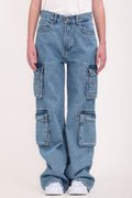 Jean coupe cargo 90'S CARGO FRIPP/INDIGO CLAIR