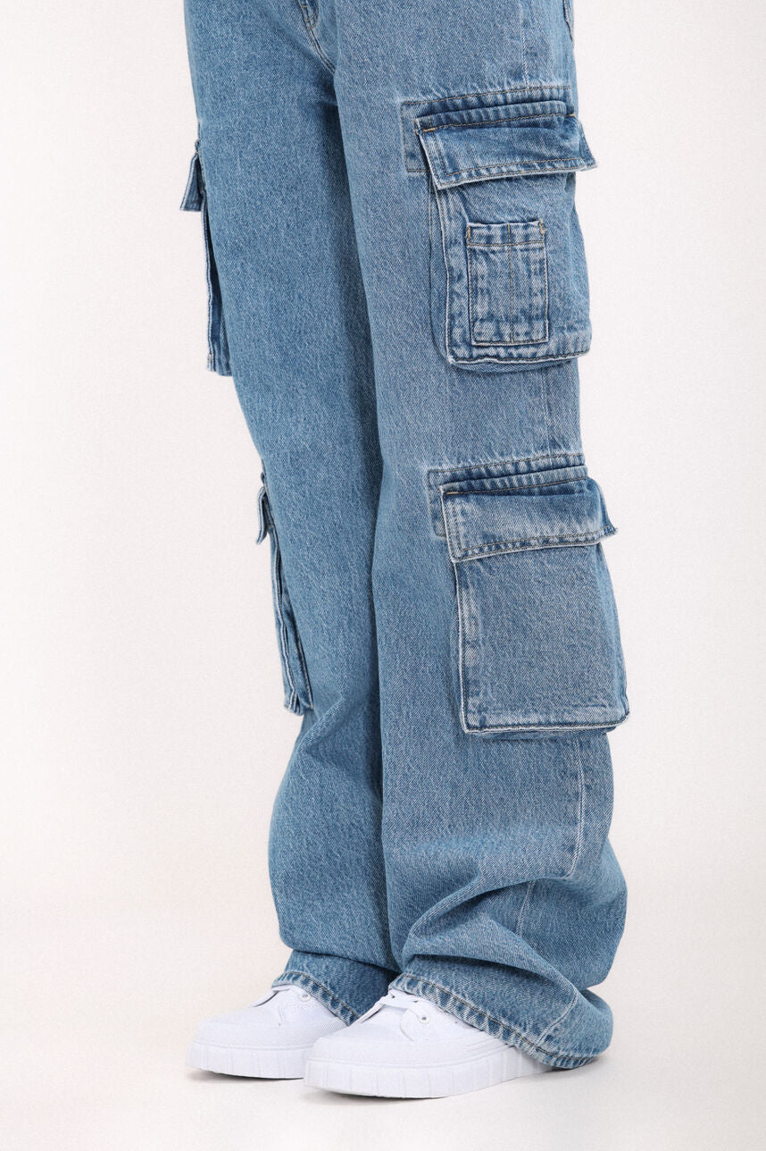 Jean coupe cargo 90'S CARGO FRIPP/INDIGO CLAIR