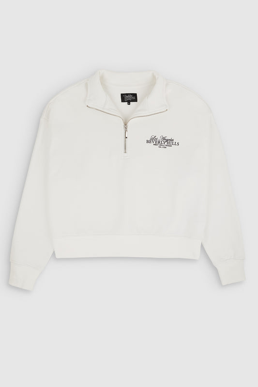 Achat Sweat col montant zippé S-HYPE ZIP MIDDLE WHITE