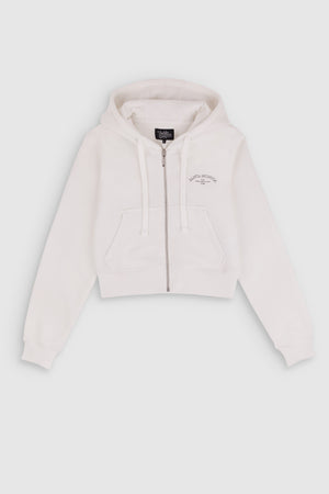 Sweat zippé à capuche G-HOPE HOODY ZI BLANC