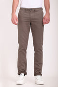 Pantalon chino coupe slim PALLAS CHINO SWEAT DYED TURBULENCE KAKI - 27 - Teddy Smith