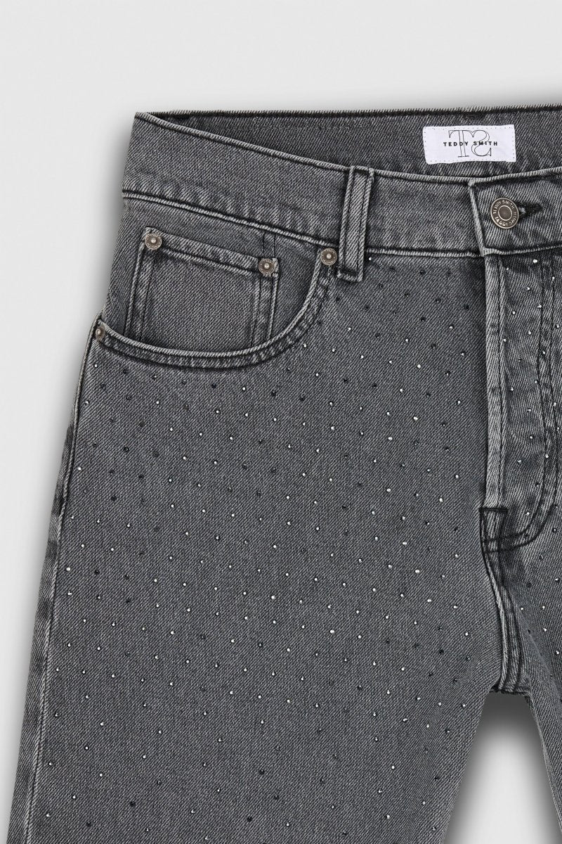 Pantalon denim coupe 5 poches mom PMOM GREY - 24 - Teddy Smith