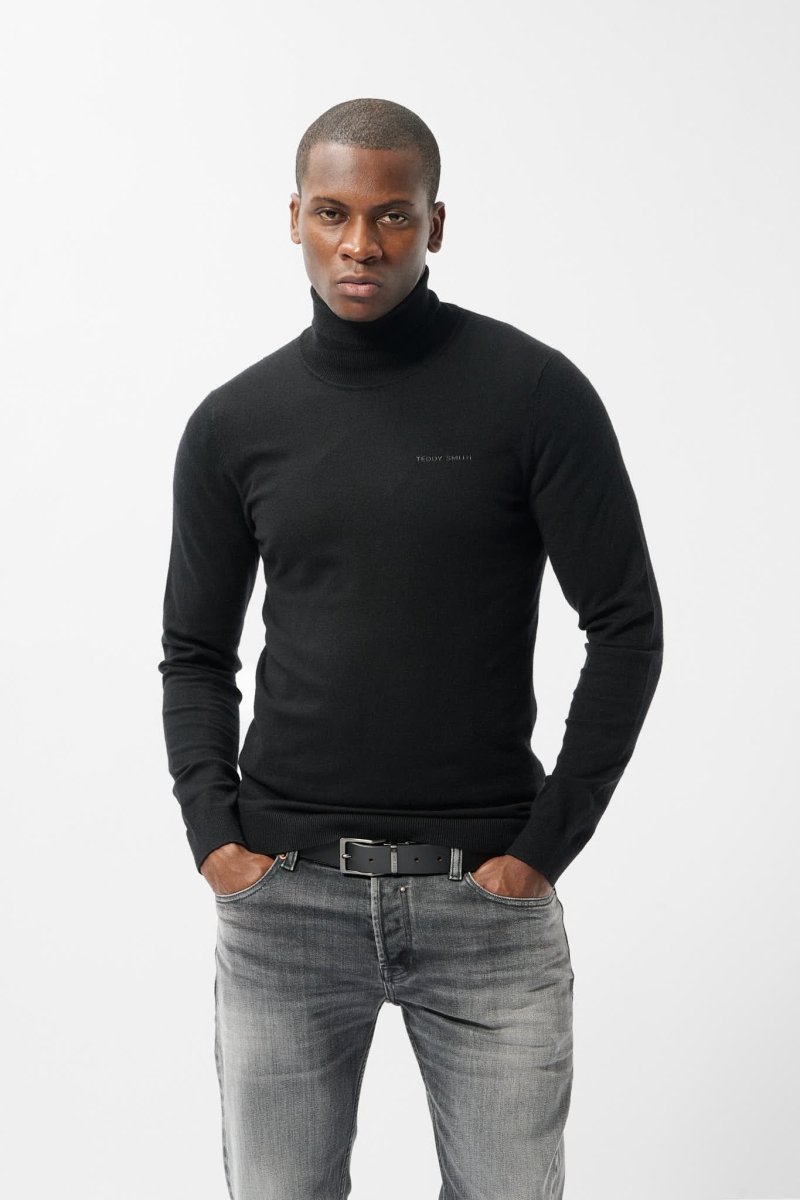 Pull col roulé P - MARICK NOIR - S - Teddy Smith