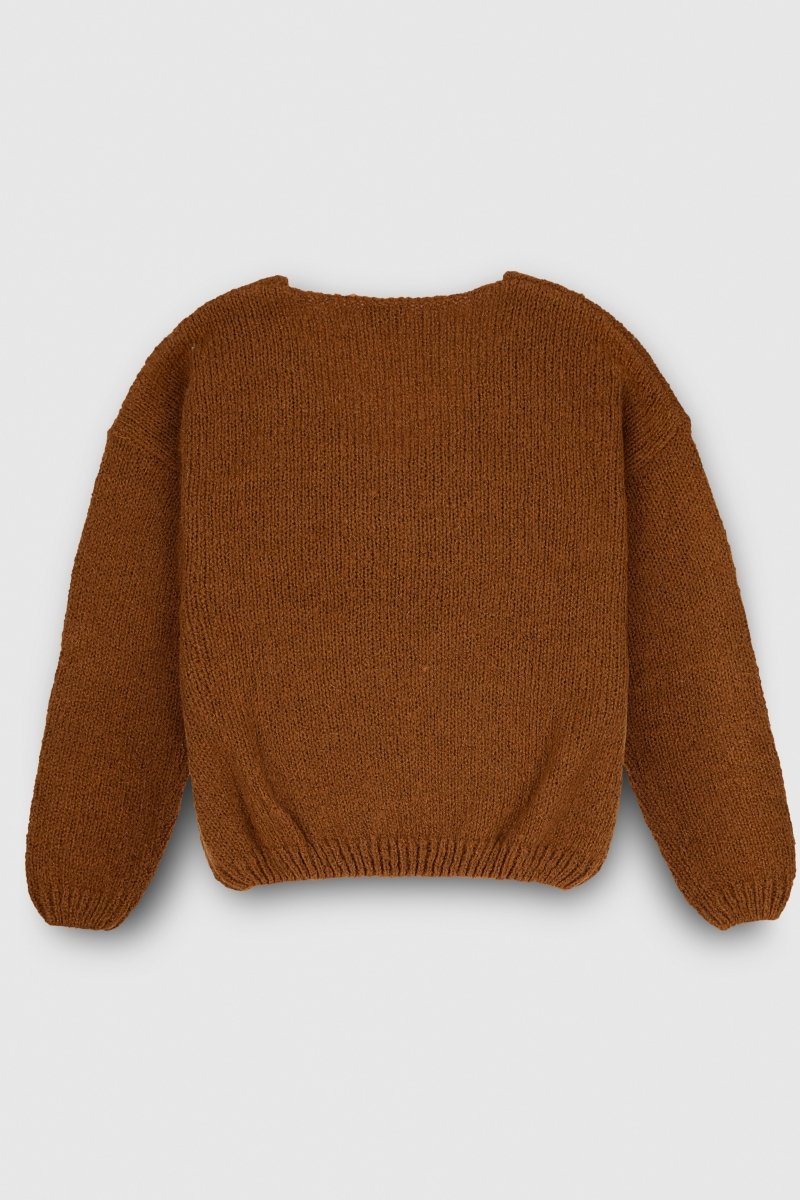 Pull col V MOLLY CARAMEL - XS - Teddy Smith