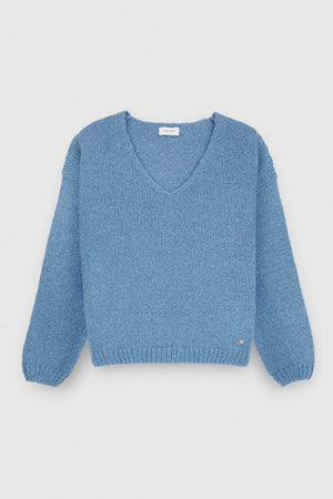 Pull col V MOLLY CORONET BLUE - XS - Teddy Smith