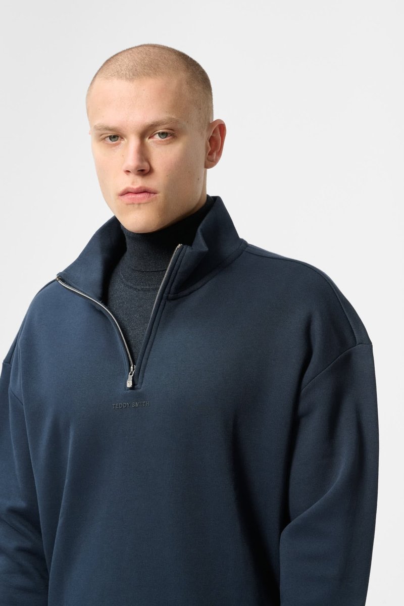 Sweat à col haut coupe large S - LOTEN TOTAL NAVY - S - Teddy Smith