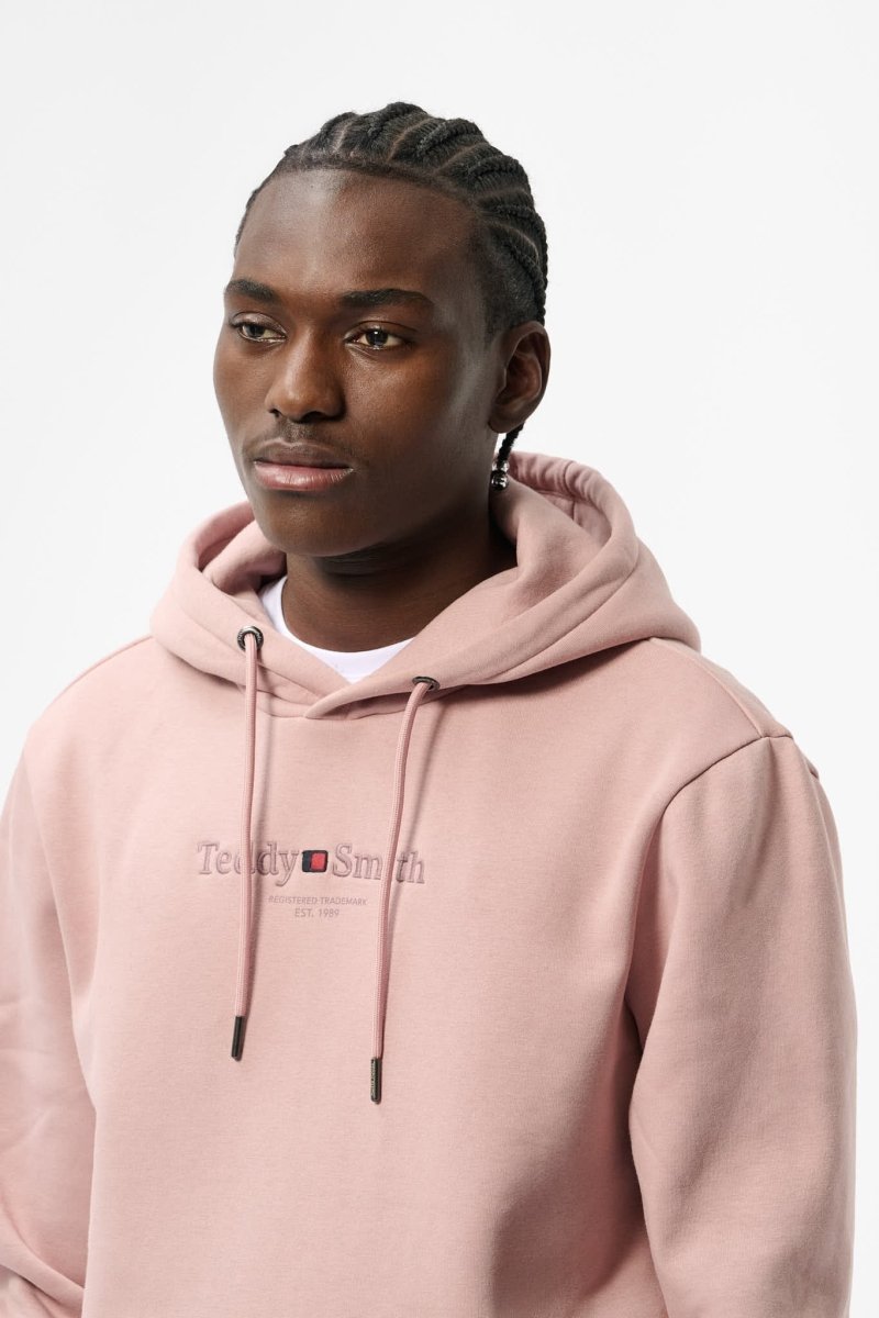 Sweat a capuche S JIM HOODY WOOD ROSE Teddy Smith