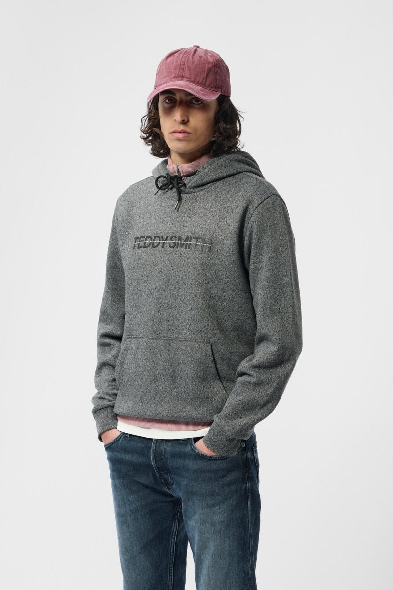 Sweat S - OSBORN HOODY MELANGE BLACK - S - Teddy Smith