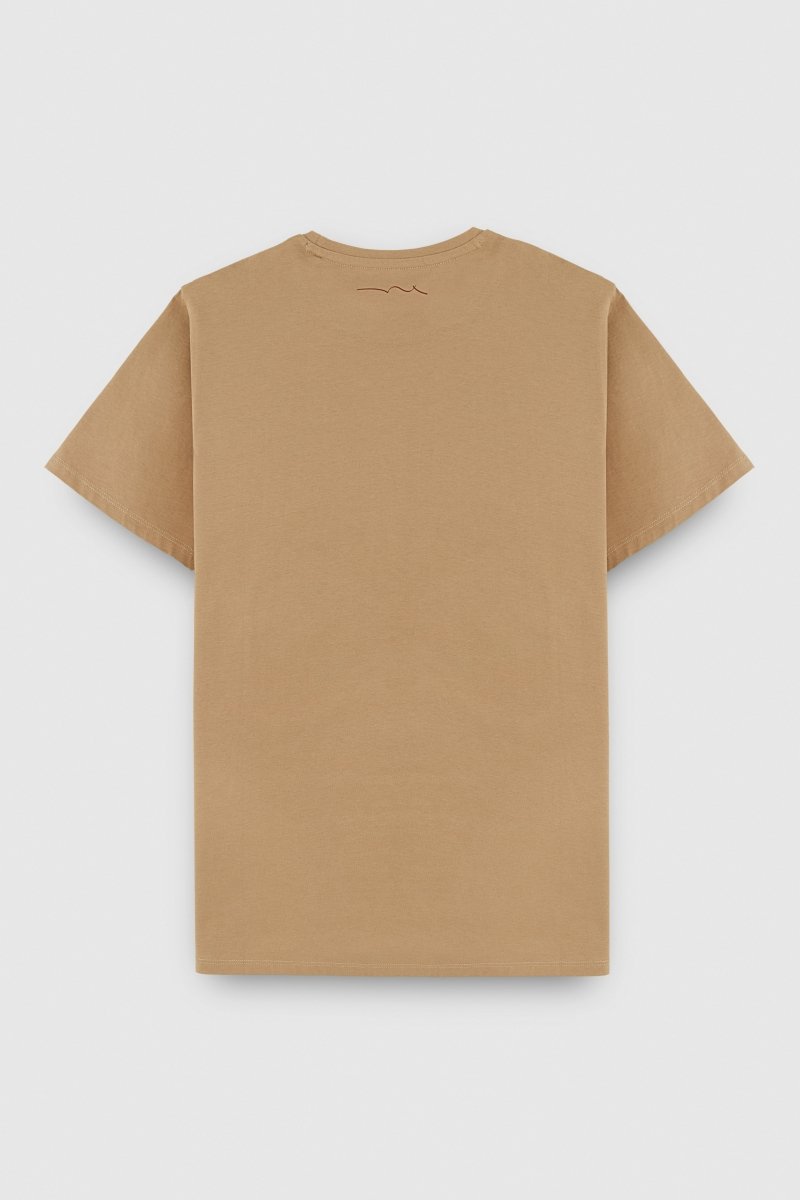 T-shirt col rond manches courtes THE TEE 1 MC MOKA BEIGE - S - Teddy Smith