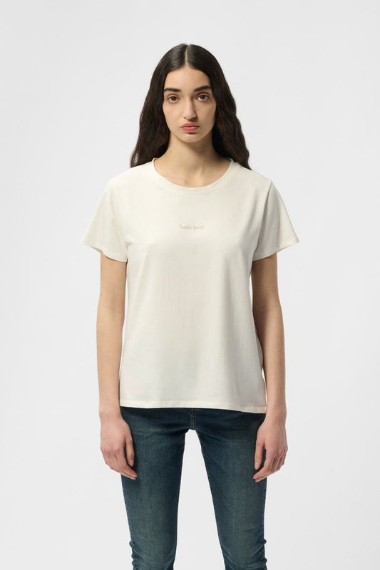 Achat T-shirt col rond T - RIBELLE MIDDLE WHITE - XS - Teddy Smith