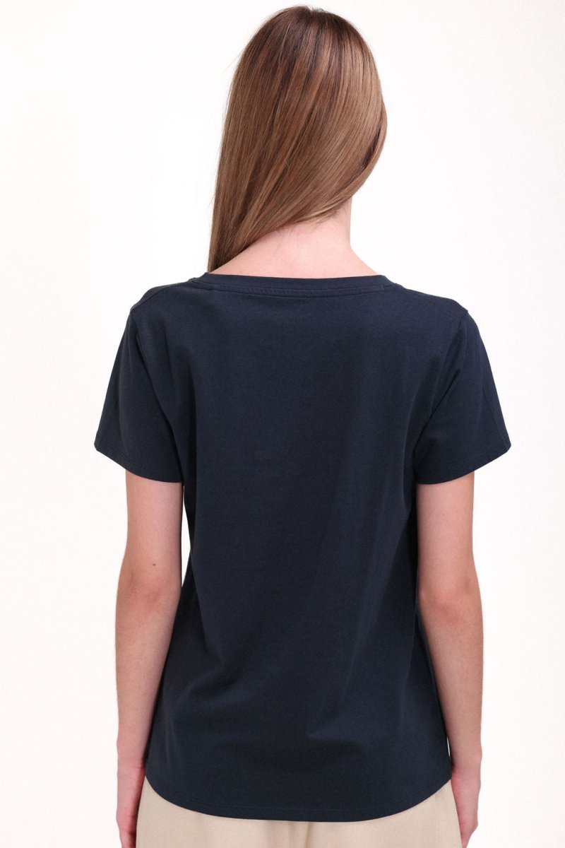 T-shirt col rond T - RIBELLE TOTAL NAVY - XS - Teddy Smith