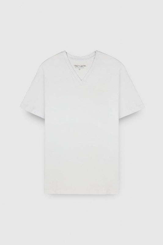 Achat T-shirt col V manches courtes TAWAX 2 BLANC - S - Teddy Smith