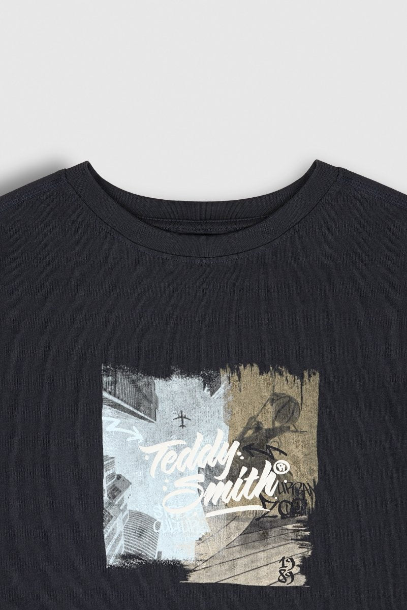 T-shirt T - BOY MC JR DARK NAVY - 8 - Teddy Smith