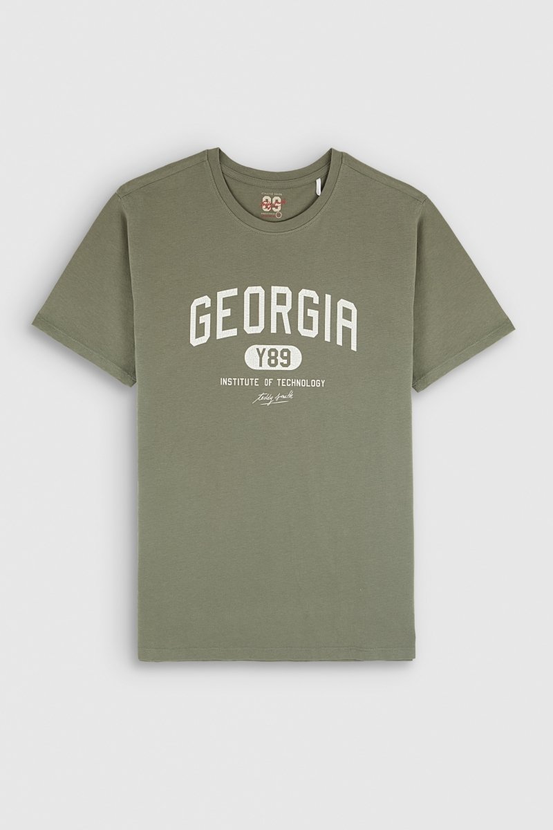 T-shirt T - GEORGIA MC MILITARY KAKI - S - Teddy Smith