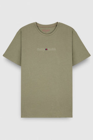 T-shirt T - JIM MC MILITARY KAKI - S - Teddy Smith