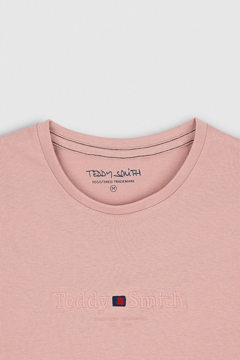 T-shirt T - JIM MC WOOD ROSE - S - Teddy Smith