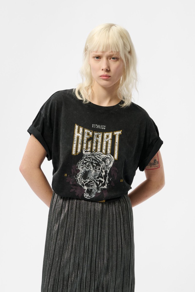 T-shirt T - MALIKA MC NOIR - XS - Teddy Smith